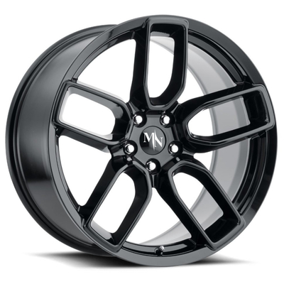 Chênh lệch 0-80mm Bánh xe rèn Monoblock Kết thúc vô tận Vành đen bóng