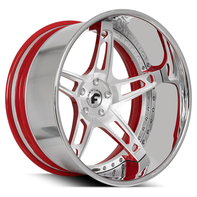 Vành đĩa sâu 18 inch Chrome màu đỏ trong suốt Tùy chọn 2PC 3PC