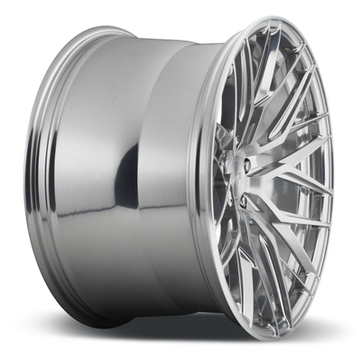 6061-T6 Bánh xe rèn đúc Monoblock màu bạc sáng Spokes lõm
