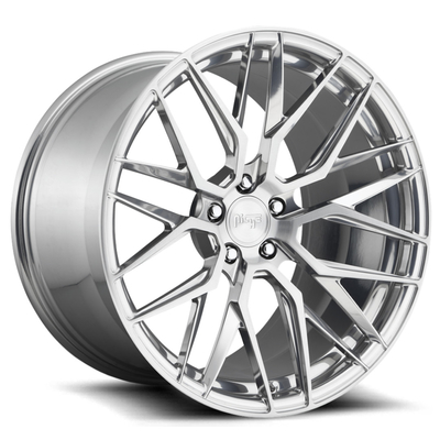 6061-T6 Bánh xe rèn đúc Monoblock màu bạc sáng Spokes lõm