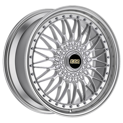 Bánh xe rèn BBS màu bạc sáng Super Rs Vành nhôm 6061-T6