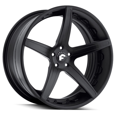 6061-T6 Forgiato Aggio-ECL Bánh xe rèn màu đen bóng Offset 60mm 80mm