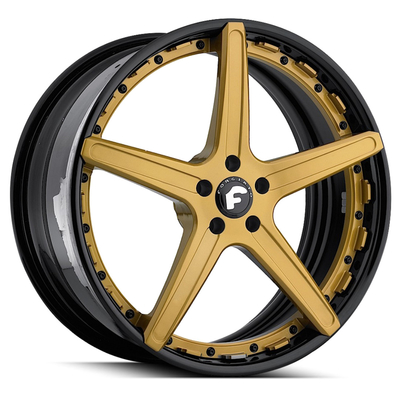 Affilato-ECL Forgiato Gold Rims with Chrome Lip Gloss Black