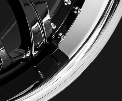 Bánh xe rèn Lexani cấp độ hàng không vũ trụ Màu đen bạc 26 inch