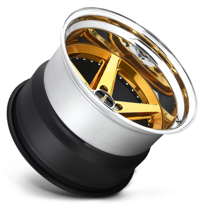 Trung tâm Convex Bánh xe hình dạng rèn Rotiform 917 Bánh xe Porsche 911 Gold