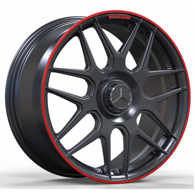 Mâm đen nhám 19'' với môi đỏ cho xe Mercedes Benz AMG GT