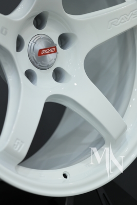 Tùy chỉnh giả mạo Nismo Rays 57CR bánh xe 370Z 350Z Clubsport bán kính trắng