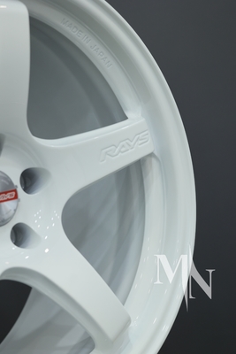 Tùy chỉnh giả mạo Nismo Rays 57CR bánh xe 370Z 350Z Clubsport bán kính trắng