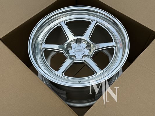 5x114.3 Forge Auto Wheels cho Nissan 350Z 370Z Xét bạc đánh bóng