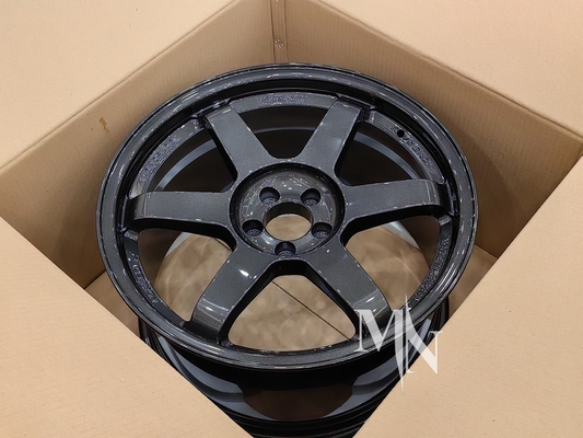Volk Racing TE37 SL bánh xe màu đen phiên bản III 4x100 5x120 18 19 20 Inch Custom Double Black Rims