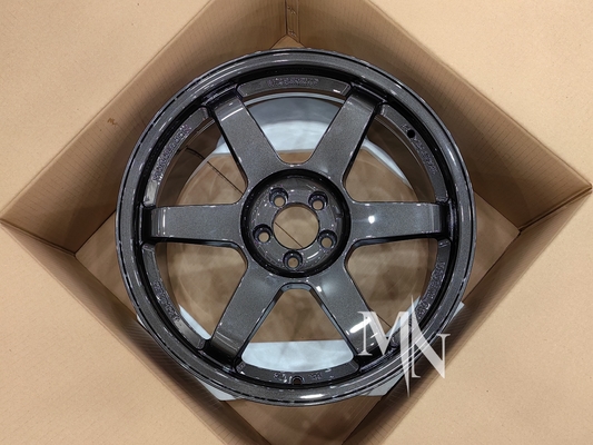 Volk Racing TE37 SL bánh xe màu đen phiên bản III 4x100 5x120 18 19 20 Inch Custom Double Black Rims