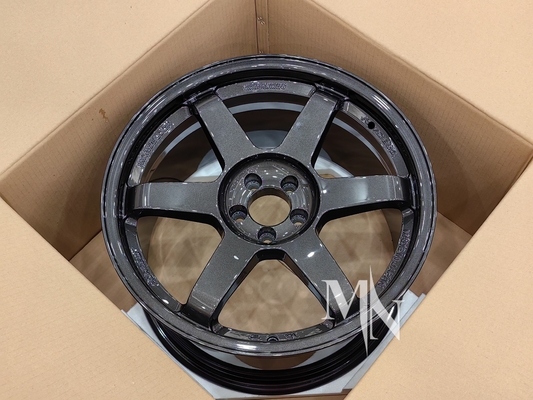 Volk Racing TE37 SL bánh xe màu đen phiên bản III 4x100 5x120 18 19 20 Inch Custom Double Black Rims