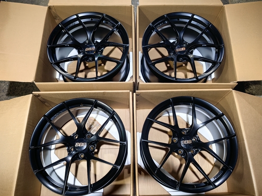 BBS Fi-R Satin Black Wheels 6061-T6 Alloy Aluminum Forged Wheels